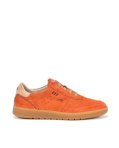 Мужские оранжевые кожаные кроссовки с резиновой застежкой Fluchos, оранжевый