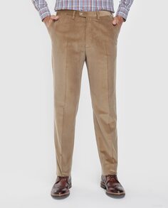 Мужские вельветовые брюки Mirto обычного цвета бежевого цвета Mirto, бежевый