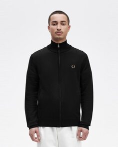 Однотонный мужской кардиган на молнии Fred Perry, черный