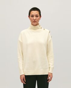 Женский свитер цвета экрю с высоким воротником Claudie Pierlot