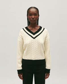 Женский свитер косой вязки с V-образным вырезом Claudie Pierlot