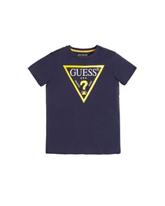 Футболка с треугольным логотипом для мальчика Guess, темно-синий