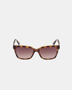 Прямоугольные женские солнцезащитные очки цвета гавана Guess, коричневый