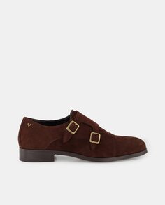 Мужские коричневые замшевые туфли Bluchers с двойной пряжкой и резиновой подошвой Martinelli, коричневый