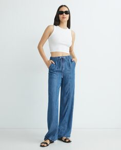 Длинные женские брюки Dkny Jeans, индиго