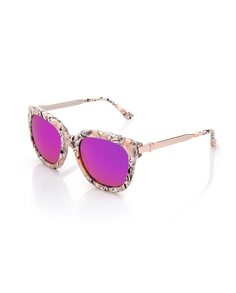 Розовые женские солнцезащитные очки в пластиковой оправе Valeria Mazza Design Starlite, розовый