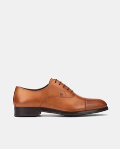 Мужские светло-коричневые кожаные туфли на шнуровке с прямым носком и резиновой подошвой Martinelli, светло-коричневый