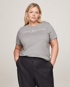 Женская футболка с круглым вырезом и короткими рукавами Tommy Hilfiger, серый