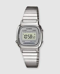 Casio Collection LA670WEA-7EF Винтажные женские часы Casio, серебро