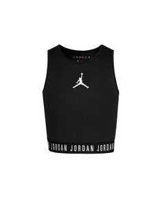 Черная футболка без рукавов для девочки Jordan, черный