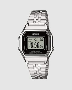 Casio Collection LA680WEA-1EF Vintage Dig Женские часы среднего размера Casio, серебро