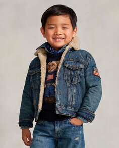 Джинсовая куртка синего цвета для мальчика Polo Ralph Lauren, синий