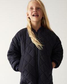 Утепленная куртка для девочки на молнии Ecoalf, синий