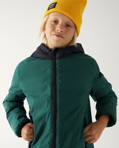 Куртка для мальчика с капюшоном и застежкой-молнией Ecoalf, зеленый