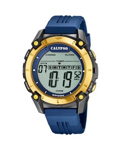 K5814/2 Digital For Man синие резиновые мужские часы Calypso, синий