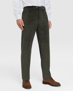 Мужские вельветовые брюки Mirto стандартного зеленого цвета Mirto, темно-зеленый