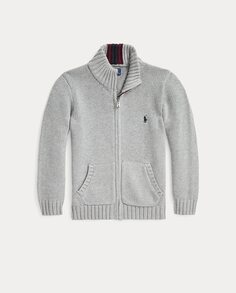 Серая хлопковая куртка для мальчика Polo Ralph Lauren, серый