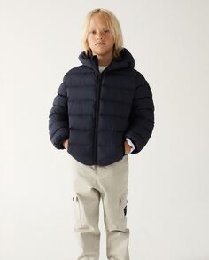 Куртка для мальчика с капюшоном и передними карманами Ecoalf, синий