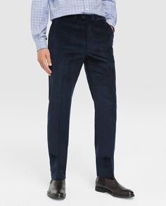Мужские вельветовые брюки Mirto стандартного размера синего цвета Mirto, темно-синий