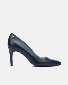 Женские кожаные туфли с острым носком и каблуком-шпилькой Martinelli, темно-синий