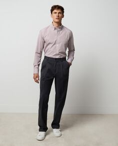 Классические мужские брюки из хлопкового эластомера Essential Dustin, темно-серый