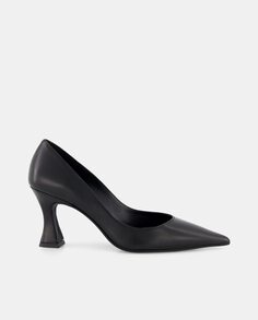 Женские туфли-лодочки из кожи наппа с острым носком и каблуком-воронкой Latouche, черный