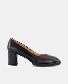Женские кожаные туфли на платформе и каблуке - Comfort Line Latouche, черный