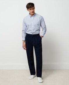 Классические мужские брюки из хлопкового эластомера Essential Dustin, темно-синий