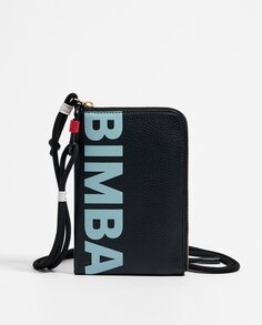 Черная кожаная мини-сумка прямоугольной формы Bimba y Lola, черный
