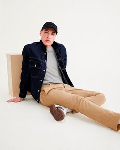 Мужские брюки чинос 360 Flex, зауженный крой, повседневный стиль Dockers, бежевый