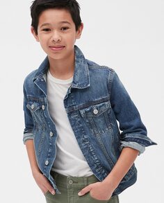 Синяя джинсовая куртка для мальчика Gap Gap, синий