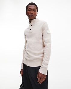 Мужской свитер с высоким воротником Calvin Klein, бежевый