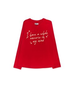 Красная вязаная футболка для девочки Tuc tuc, красный