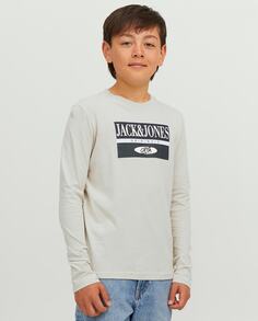 Футболка с длинным рукавом для мальчика Jack &amp; Jones, бежевый