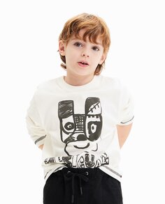 Детская футболка Artyde с изображением животных Desigual, белый