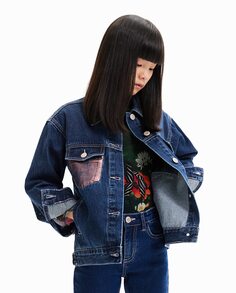 Джинсовая куртка Girl&apos;s Heart Trucker Desigual, темно-синий