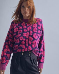 Женский вязаный свитер с животным принтом Lola Casademunt, розовый