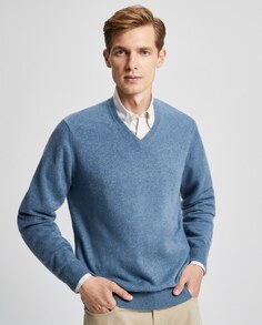 Мужской свитер из 100% кашемира с v-образным вырезом Emidio Tucci
