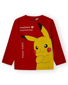 Детская футболка &quot;Пикачу&quot; дизайн 100% хлопок Canada House, красный