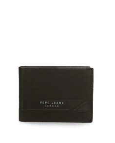 Мужской кожаный кошелек Basingstoke горизонтальный черного цвета Pepe Jeans, черный