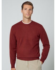 Мужской красный свитер с круглым вырезом Hackett, красный