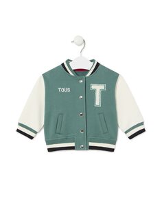 Хлопковая университетская куртка с логотипом Tous, зеленый