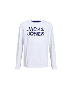 Футболка для мальчика с длинным рукавом Jack &amp; Jones, белый