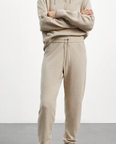 Женские брюки тонкой вязки с регулируемой талией Ecoalf, коричневый