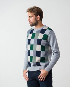 Разноцветный мужской свитер с круглым вырезом Etiem, мультиколор