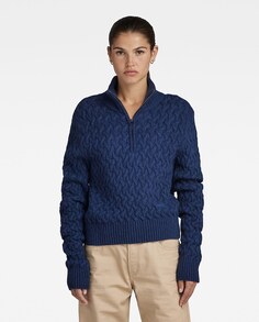 Женский массивный свитер шкипера с косами G-Star Raw, синий