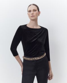 Женская драпированная футболка в стиле фэнтези El Corte Inglés, черный