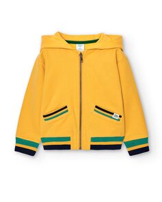 Куртка для девочки с капюшоном и застежкой-молнией Boboli, желтый