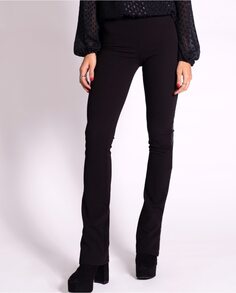 Эластичные женские брюки-клеш с высокой талией The-Are, черный