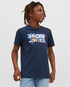 Футболка для мальчика с коротким рукавом Jack &amp; Jones, темно-синий
